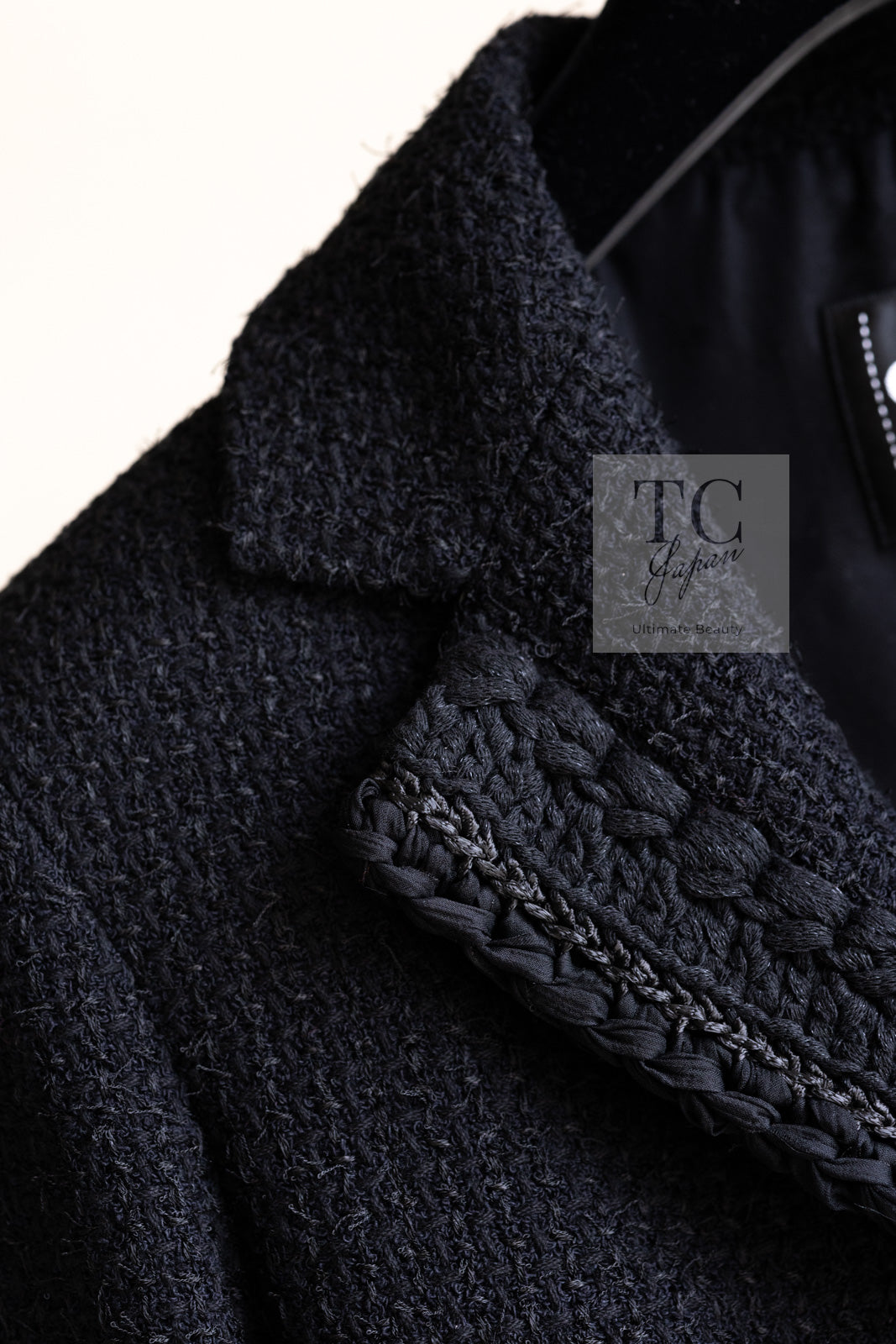 CHANEL 22C Black Cropped Cotton Jacket 34 36 シャネル ブラック クロップド コットン ジャケット 即発