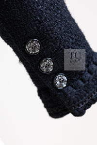 CHANEL 22C Black Cropped Cotton Jacket 34 36 シャネル ブラック クロップド コットン ジャケット 即発