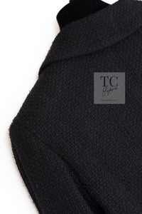 CHANEL 22C Black Cropped Cotton Jacket 34 36 シャネル ブラック クロップド コットン ジャケット 即発