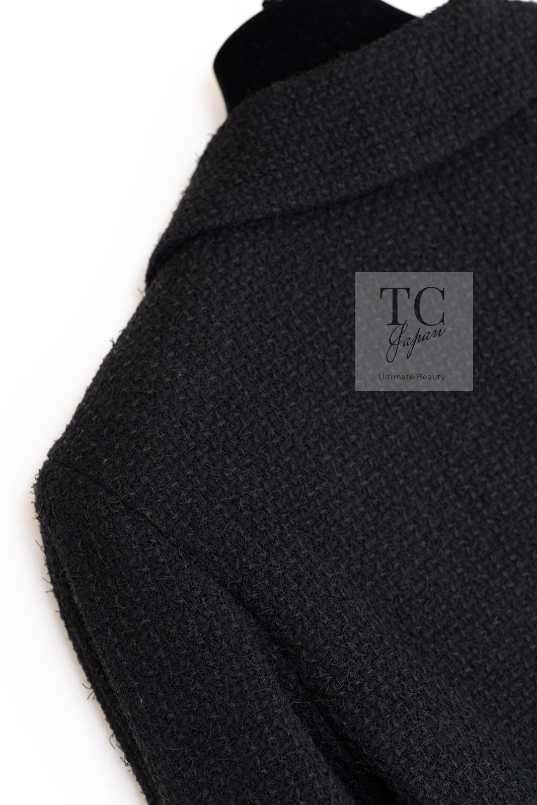 CHANEL 22C Black Cropped Cotton Jacket 34 36 シャネル ブラック クロップド コットン ジャケット 即発