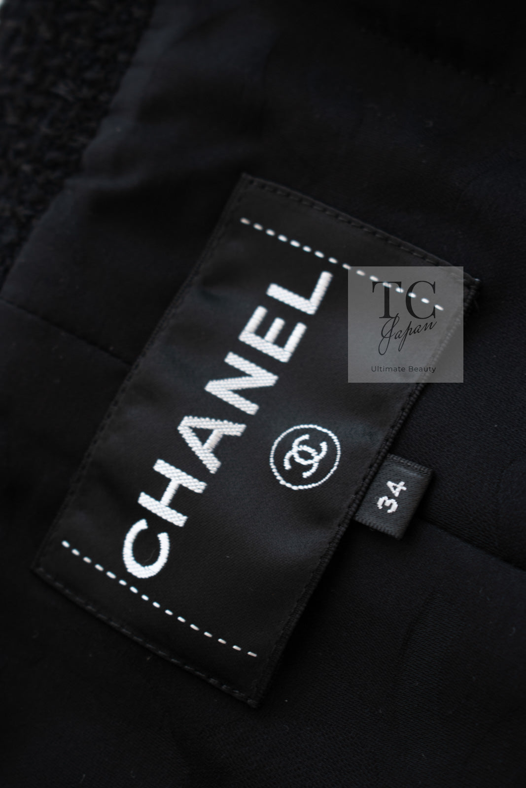 CHANEL 22C Black Cropped Cotton Jacket 34 36 シャネル ブラック クロップド コットン ジャケット 即発