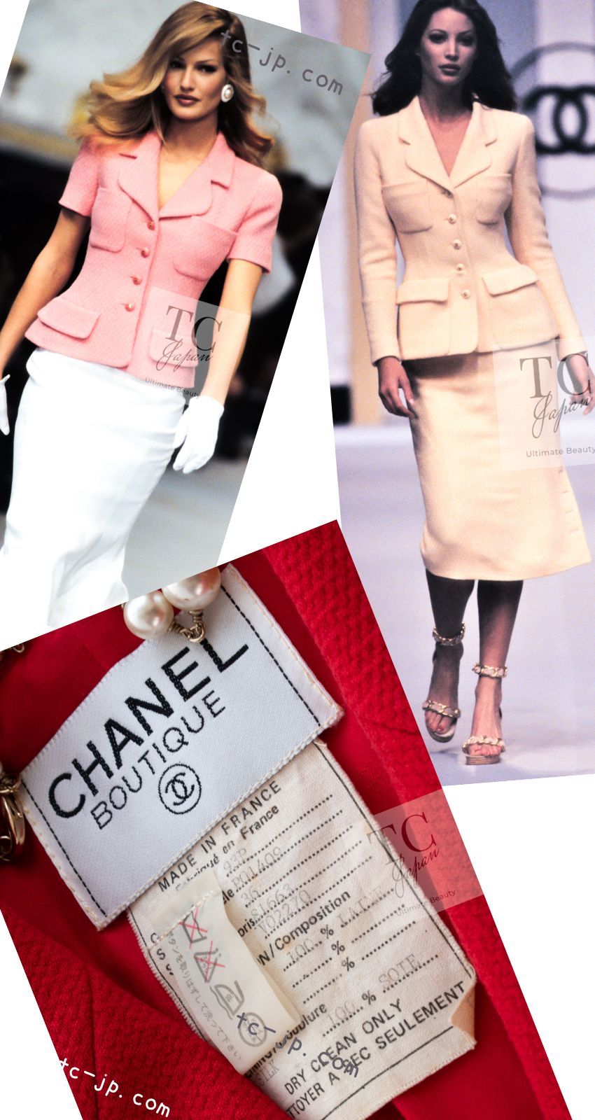 CHANEL 93S Vintage Red Wool CC Button  Jacket 38 シャネル ヴィンテージ レッド ウール CC ボタン コート ジャケット 即発