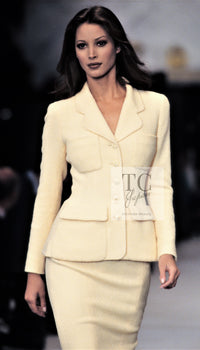 CHANEL 93S Vintage Red Wool CC Button  Jacket 38 シャネル ヴィンテージ レッド ウール CC ボタン コート ジャケット 即発