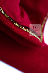 CHANEL 93A Vintage Red Sequin Wool Tweed Jacket 38 40 シャネル ヴィンテージ レッド スパンコール ウール ツイード ジャケット 即発