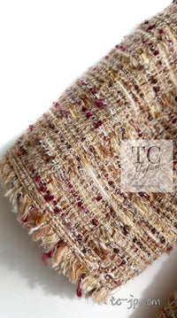 CHANEL 06S Beige Gold Cotton Tweed Jacket 42 44 シャネル ベージュ ゴールド コットン ツイード ジャケット 即発