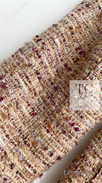 CHANEL 06S Beige Gold Cotton Tweed Jacket 42 44 シャネル ベージュ ゴールド コットン ツイード ジャケット 即発