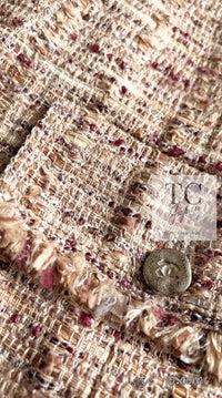 CHANEL 06S Beige Gold Cotton Tweed Jacket 42 44 シャネル ベージュ ゴールド コットン ツイード ジャケット 即発