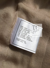 CHANEL 06S Beige Gold Cotton Tweed Jacket 42 44 シャネル ベージュ ゴールド コットン ツイード ジャケット 即発