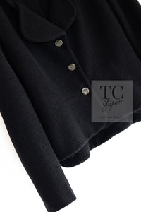 CHANEL 12C Black Rhinestone CC Buttons Wool Tweed Jacket 36 シャネル ブラック ラインストーン CC ボタン ウール ツイード ジャケット 即発