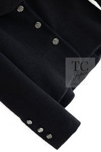 CHANEL 12C Black Rhinestone CC Buttons Wool Tweed Jacket 36 シャネル ブラック ラインストーン CC ボタン ウール ツイード ジャケット 即発