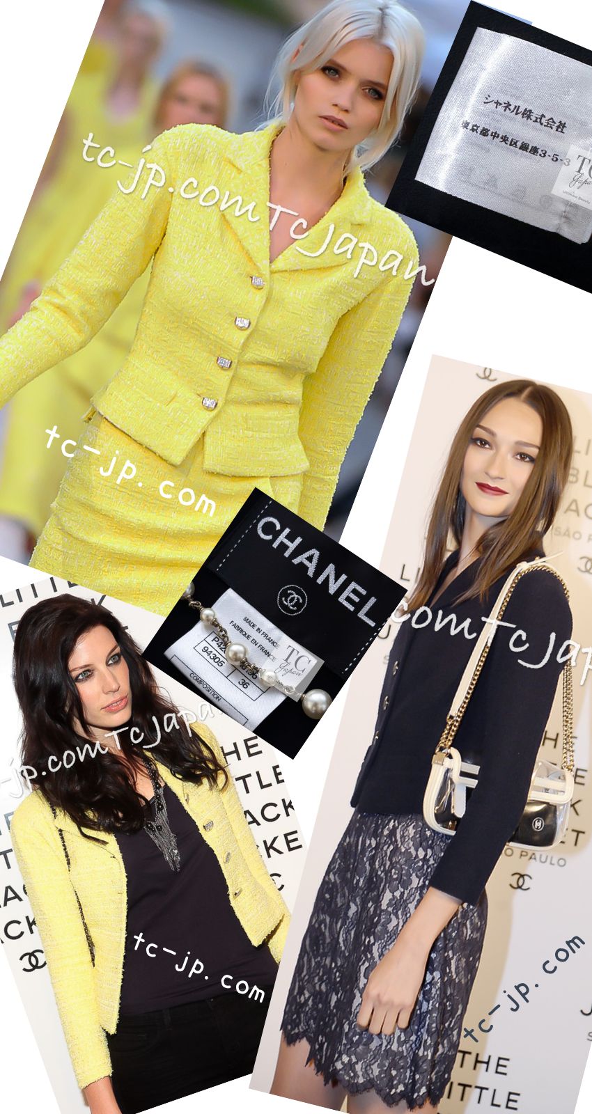 CHANEL 12C Black Rhinestone CC Buttons Wool Tweed Jacket 36 シャネル ブラック ラインストーン CC ボタン ウール ツイード ジャケット 即発