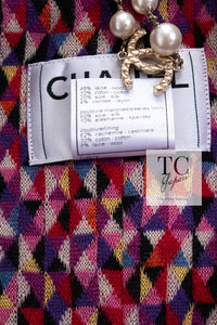 CHANEL 04A Purple Multicolor Mix Tweed Jacket 36 38 シャネル パープル マルチカラー ミックス ポップ ツイード ジャケット 即発