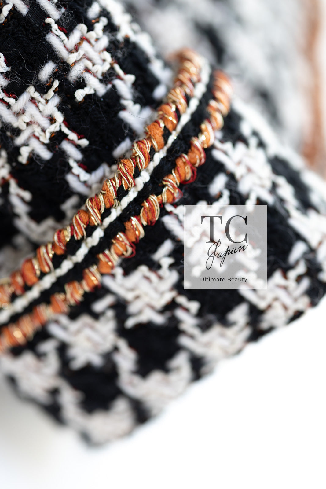CHANEL 17A Black Ivory Houndstooth Zipper Jacket 36 38 シャネル ブラック アイボリー 千鳥格子 ジッパー ジャケット 即発