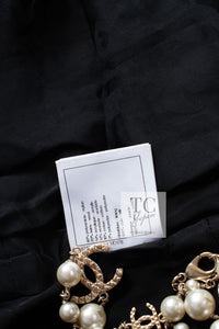 CHANEL 17A Black Ivory Houndstooth Zipper Jacket 36 38 シャネル ブラック アイボリー 千鳥格子 ジッパー ジャケット 即発