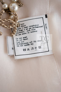CHANEL 96S Creme Ivory Black Trim Wool Tweed Jacket 42 シャネル クリーム アイボリー ブラック トリム ウール ツイード ジャケット 即発