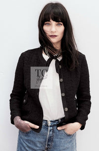 CHANEL 16C Beige CC Pearl Buttons Cotton Collarless Jacket 36 38 シャネル 一番人気 ベージュ CC パール ボタン コットン ノーカラー ジャケット 即発