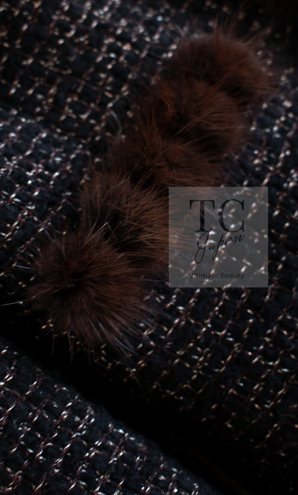 CHANEL 03A Brown Metallic Mink Fur Trim Tweed Jacket 36 38 シャネル ブラウン メタリック ミンクファー トリム ツイード ジャケット 即発