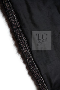 CHANEL 03A Brown Metallic Mink Fur Trim Tweed Jacket 36 38 シャネル ブラウン メタリック ミンクファー トリム ツイード ジャケット 即発