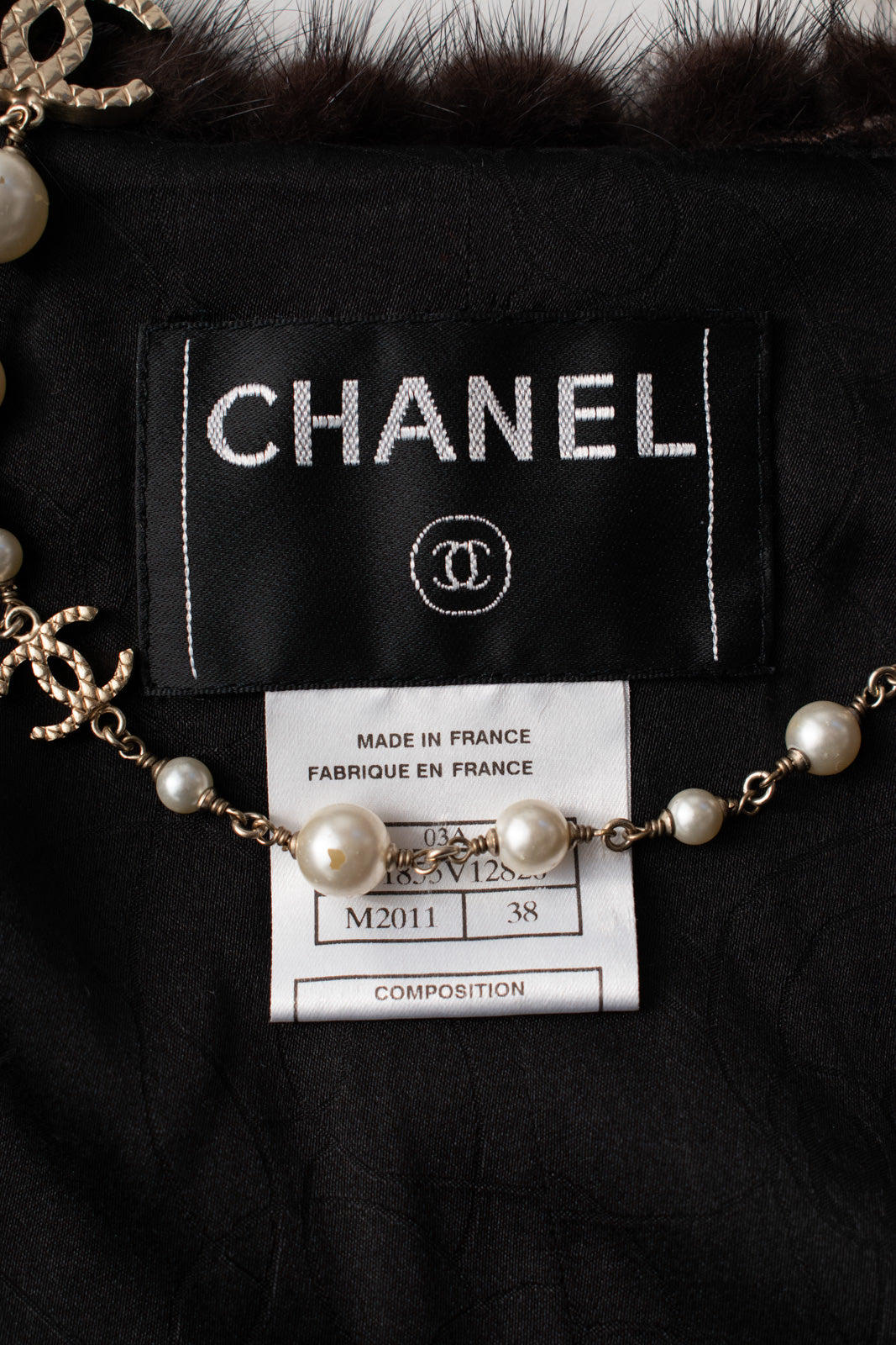 CHANEL 03A Brown Metallic Mink Fur Trim Tweed Jacket 36 38 シャネル ブラウン メタリック ミンクファー トリム ツイード ジャケット 即発