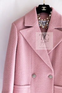 CHANEL 22A Pink Wool 100% Double Tweed Jacket 38 40 44 46 シャネル ピンク ウール 100% ダブル ツイード ジャケット 即発