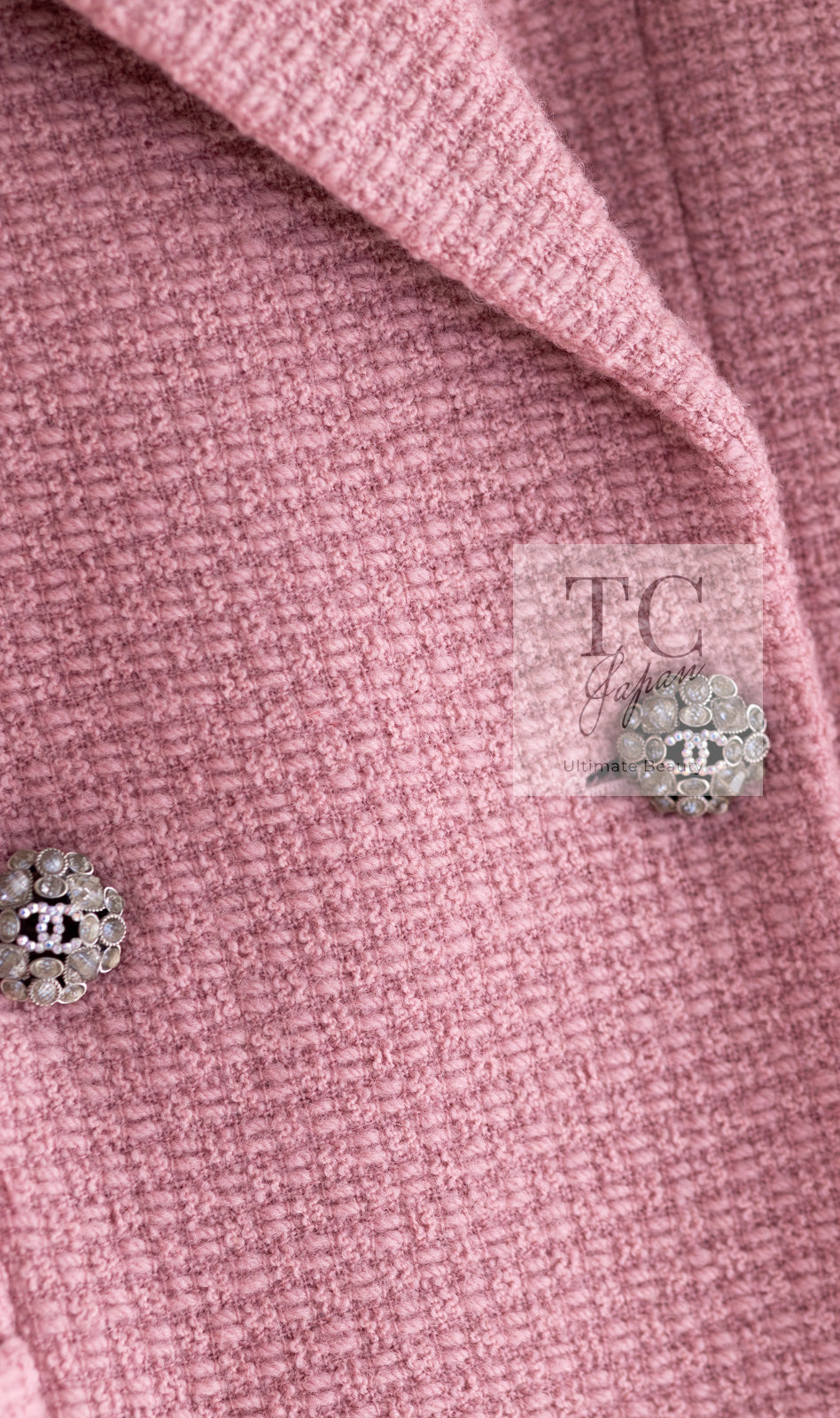 CHANEL 22A Pink Wool 100% Double Tweed Jacket 38 40 44 46 シャネル ピンク ウール 100% ダブル ツイード ジャケット 即発