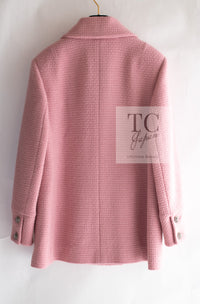 CHANEL 22A Pink Wool 100% Double Tweed Jacket 38 40 44 46 シャネル ピンク ウール 100% ダブル ツイード ジャケット 即発