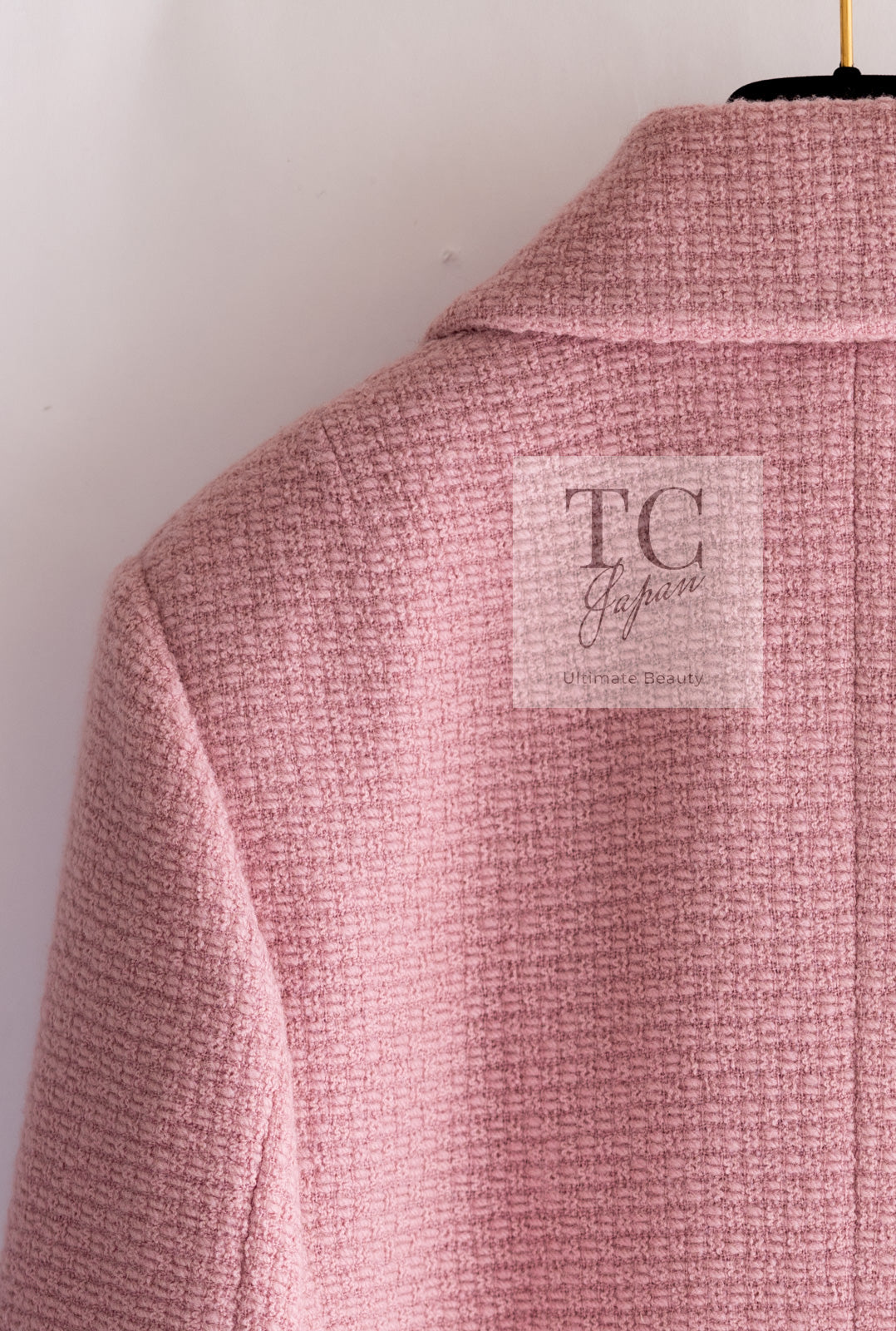 CHANEL 22A Pink Wool 100% Double Tweed Jacket 38 40 44 46 シャネル ピンク ウール 100% ダブル ツイード ジャケット 即発