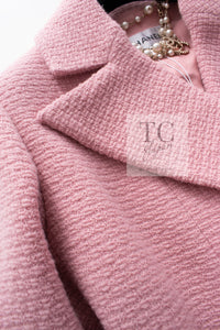 CHANEL 22A Pink Wool 100% Double Tweed Jacket 38 40 44 46 シャネル ピンク ウール 100% ダブル ツイード ジャケット 即発