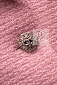 CHANEL 22A Pink Wool 100% Double Tweed Jacket 38 40 44 46 シャネル ピンク ウール 100% ダブル ツイード ジャケット 即発