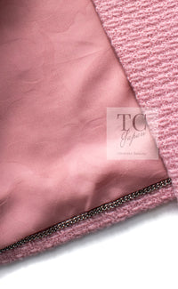 CHANEL 22A Pink Wool 100% Double Tweed Jacket 38 40 44 46 シャネル ピンク ウール 100% ダブル ツイード ジャケット 即発