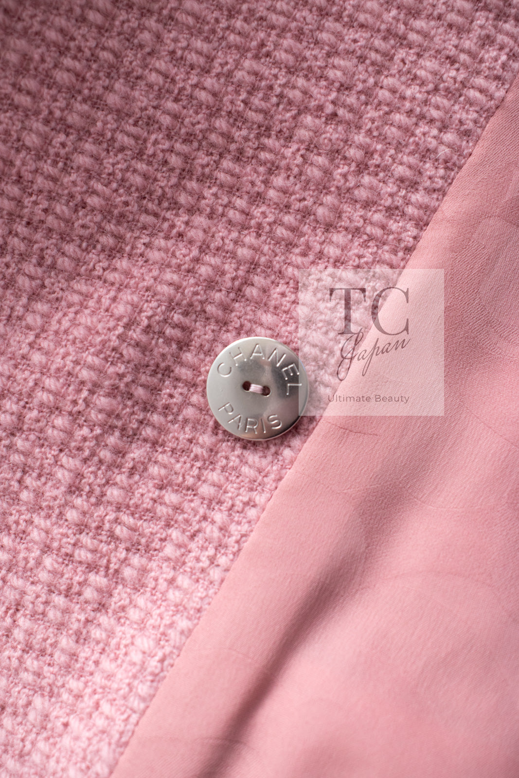 CHANEL 22A Pink Wool 100% Double Tweed Jacket 38 40 44 46 シャネル ピンク ウール 100% ダブル ツイード ジャケット 即発