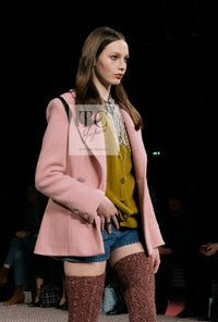 CHANEL 22A Pink Wool 100% Double Tweed Jacket 38 40 44 46 シャネル ピンク ウール 100% ダブル ツイード ジャケット 即発