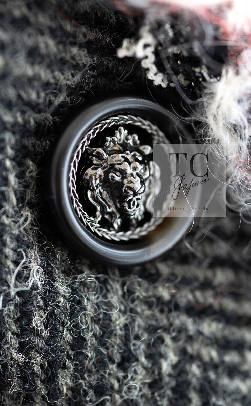 CHANEL 13PF Gray Black Trim Wool Tweed Jacket 38 40 シャネル グレー ブラック トリミング ウール ツイード ジャケット 即発