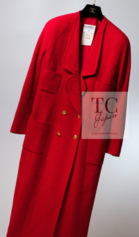CHANEL 88A Vintage Red Princess Diana Double Tweed Jacket Coat Limited 38 40 シャネル ダイアナ王妃 レッド コレクティブル 限定品 ダブル ツイード ジャケット コート 即発