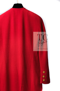 CHANEL 88A Vintage Red Princess Diana Double Tweed Jacket Coat Limited 38 40 シャネル ダイアナ王妃 レッド コレクティブル 限定品 ダブル ツイード ジャケット コート 即発