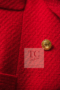 CHANEL 88A Vintage Red Princess Diana Double Tweed Jacket Coat Limited 38 40 シャネル ダイアナ王妃 レッド コレクティブル 限定品 ダブル ツイード ジャケット コート 即発