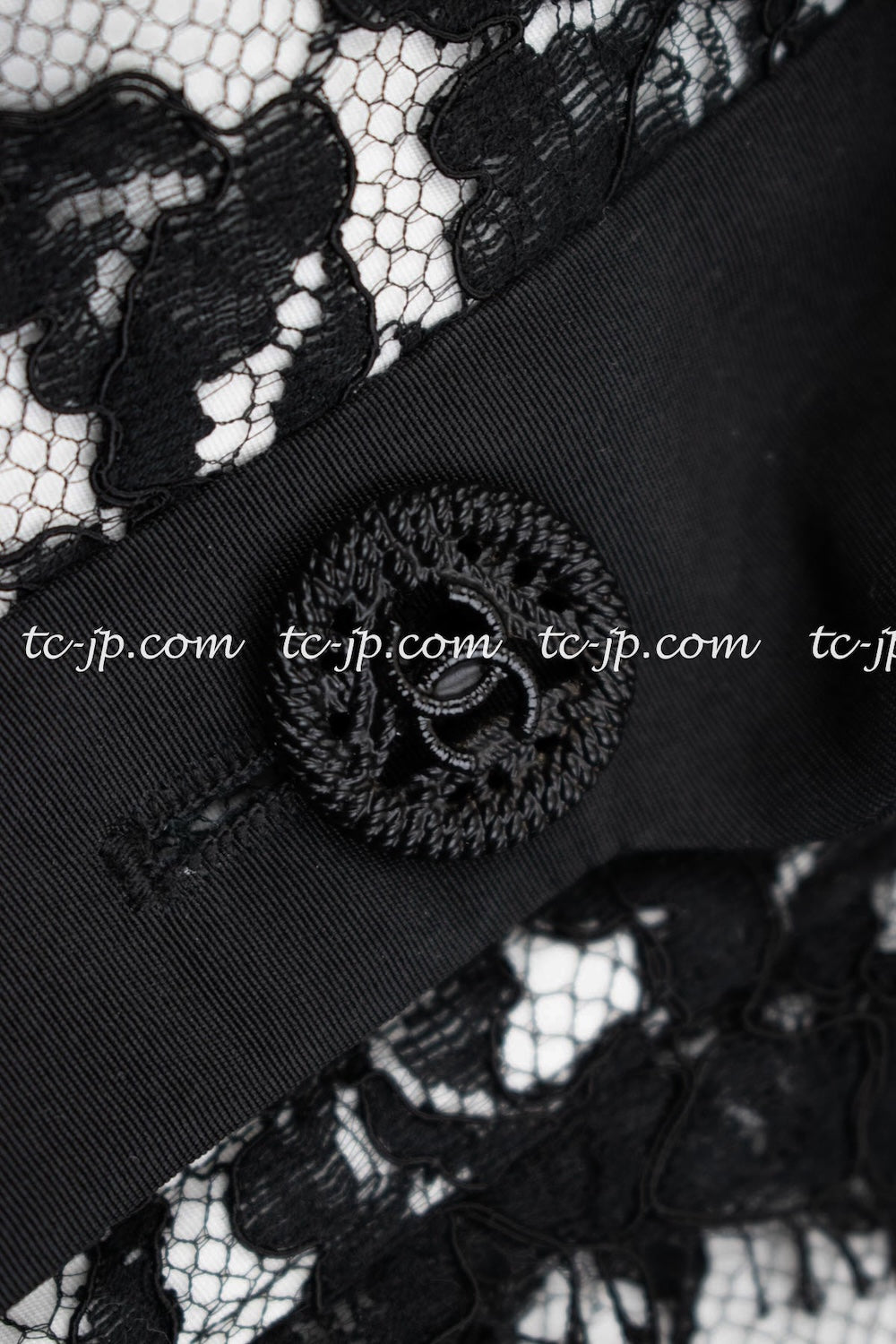 CHANEL 14C Black White Floral Lace Party Double Jacket 34 36 シャネル ブラック ホワイト フローラル レース パーティー ダブル ジャケット 即発