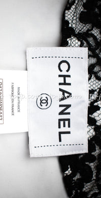 CHANEL 14C Black White Floral Lace Party Double Jacket 34 36 シャネル ブラック ホワイト フローラル レース パーティー ダブル ジャケット 即発