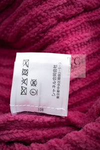 CHANEL 22PA Pink Knit CC Logo Buttons Chain Trim Cardigan Jacket 34 36 38 シャネル ピンク ニット ココ ボタン チェーントリム カーディガン ジャケット 即発