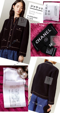 CHANEL 22PA Pink Knit CC Logo Buttons Chain Trim Cardigan Jacket 34 36 38 シャネル ピンク ニット ココ ボタン チェーントリム カーディガン ジャケット 即発
