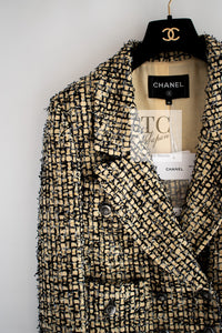 CHANEL 22PS Yellow Black Lion Button Double Jacket 38 40 シャネル イエロー ブラック ライオン ボタン ダブル ジャケット 即発