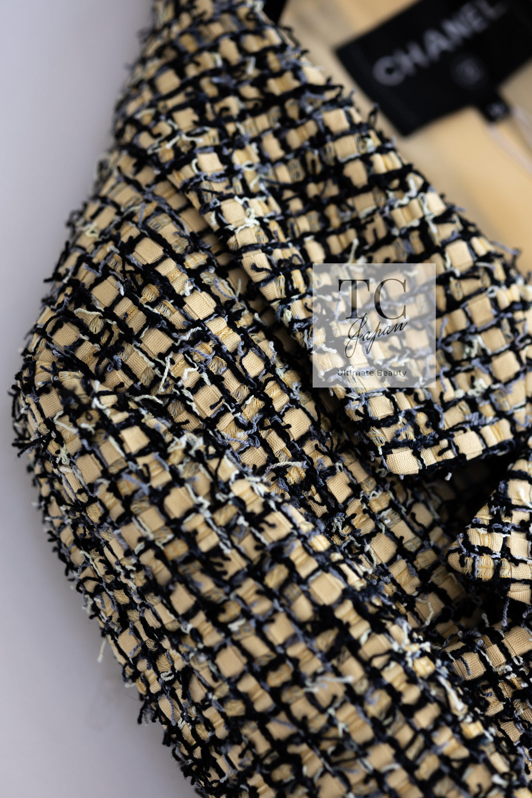 CHANEL 22PS Yellow Black Lion Button Double Jacket 38 40 シャネル イエロー ブラック ライオン ボタン ダブル ジャケット 即発