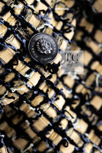 CHANEL 22PS Yellow Black Lion Button Double Jacket 38 40 シャネル イエロー ブラック ライオン ボタン ダブル ジャケット 即発