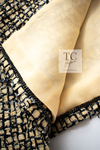 CHANEL 22PS Yellow Black Lion Button Double Jacket 38 40 シャネル イエロー ブラック ライオン ボタン ダブル ジャケット 即発
