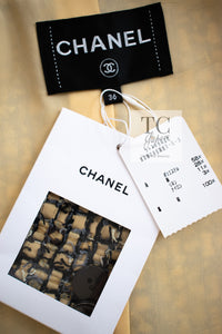 CHANEL 22PS Yellow Black Lion Button Double Jacket 38 40 シャネル イエロー ブラック ライオン ボタン ダブル ジャケット 即発