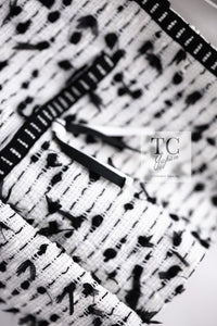 CHANEL 95C Vintage White Black Ribbon Tweed Jacket 34 シャネル ヴィンテージ ホワイト ブラック リボン ツイード ジャケット 即発