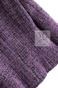 CHANEL 22PS Purple Lion Button Wool Cotton Tweed Jacket 38 シャネル パープル ライオン ボタン ウール コットン ツイード ジャケット 即発