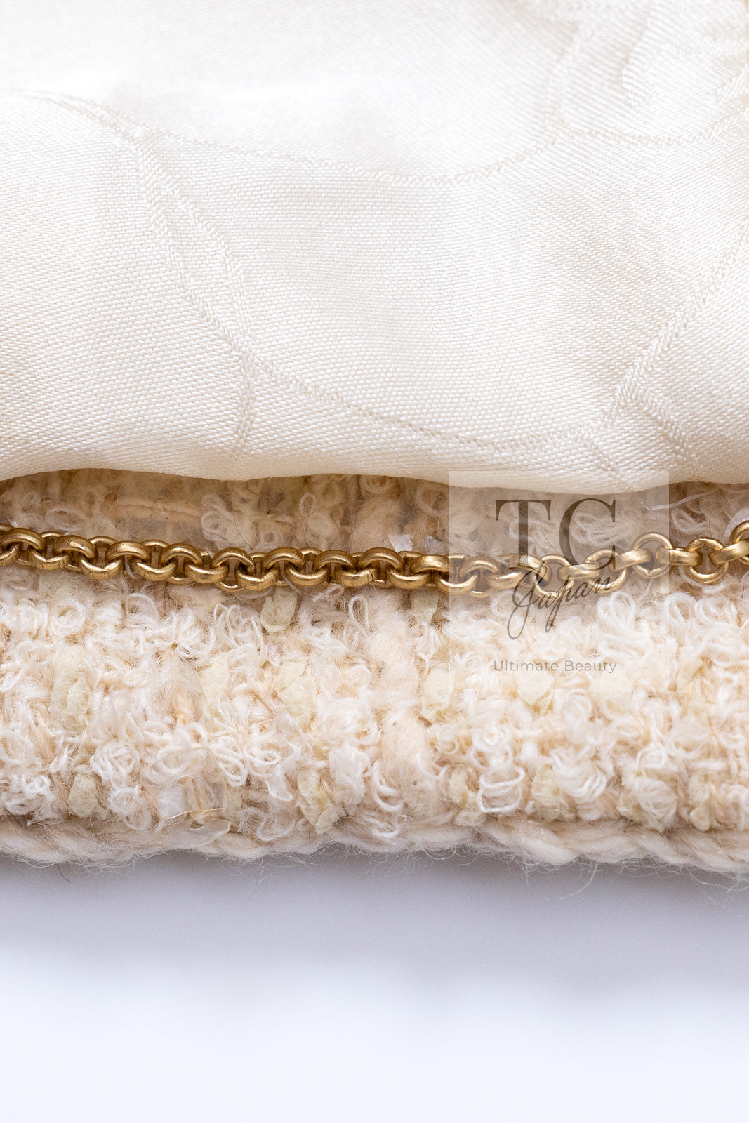 CHANEL 01A Ivory Beige Sequin Wool Tweed Jacket 38 シャネル アイボリー ベージュ スパンコール ウール ツイード ジャケット 即発