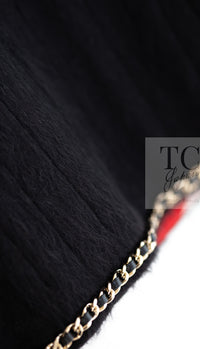 CHANEL 19B Black Llama Wool Chain Trim Jacket 34 36 38 40 シャネル ブラック ラマ ウール チェーン トリミング ジャケット 即発