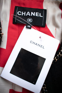 CHANEL 19B Black Llama Wool Chain Trim Jacket 38 40 シャネル ブラック ラマ ウール チェーン トリミング ジャケット 即発